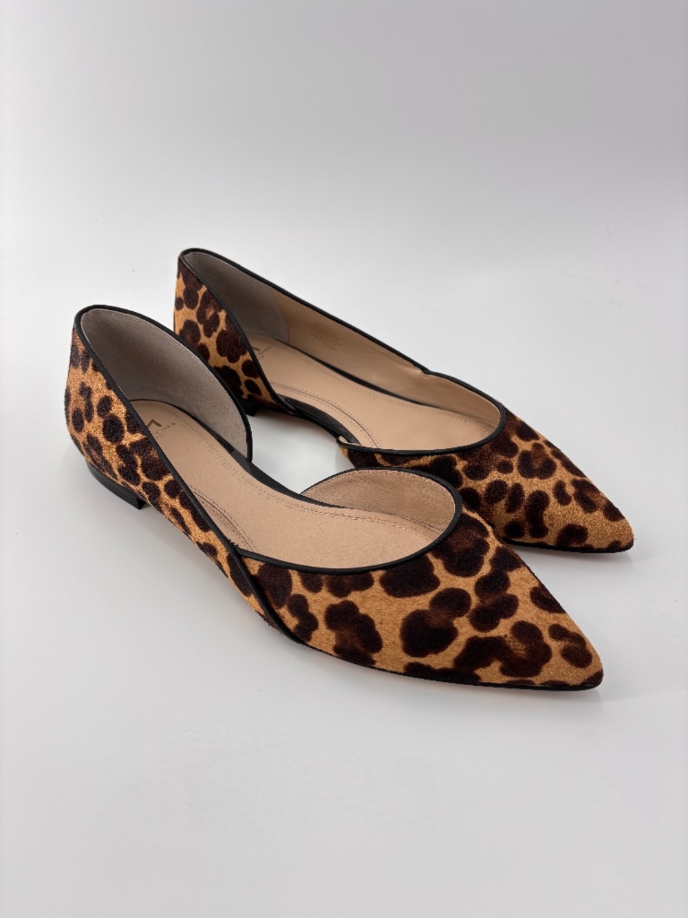 Marc Fisher LTD Sunny Leopard Calf Hair D'Orsay Flat | Size 9M | Pointed Toe
